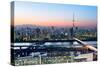 Tokyo Skyline at Dusk, View of Asakusa District, Sumida River and Skytree-Roland Nagy-Stretched Canvas