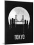 Tokyo Skyline Black-null-Mounted Art Print