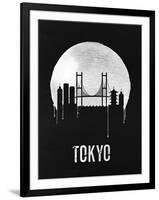 Tokyo Skyline Black-null-Framed Art Print