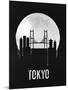 Tokyo Skyline Black-null-Mounted Art Print
