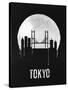Tokyo Skyline Black-null-Stretched Canvas