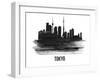 Tokyo Skyline Brush Stroke - Black II-NaxArt-Framed Art Print