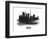 Tokyo Skyline Brush Stroke - Black II-NaxArt-Framed Art Print