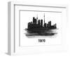 Tokyo Skyline Brush Stroke - Black II-NaxArt-Framed Art Print