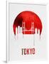 Tokyo Skyline Red-null-Framed Art Print