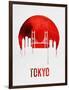 Tokyo Skyline Red-null-Framed Art Print