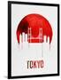 Tokyo Skyline Red-null-Framed Art Print