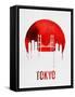 Tokyo Skyline Red-null-Framed Stretched Canvas