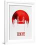 Tokyo Skyline Red-null-Framed Art Print