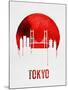 Tokyo Skyline Red-null-Mounted Art Print