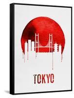 Tokyo Skyline Red-null-Framed Stretched Canvas