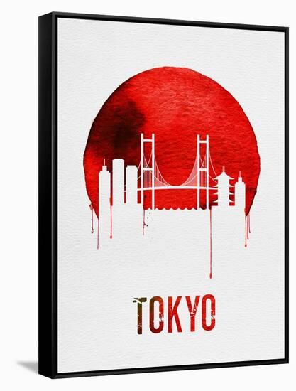 Tokyo Skyline Red-null-Framed Stretched Canvas