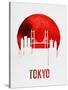 Tokyo Skyline Red-null-Stretched Canvas