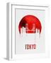 Tokyo Skyline Red-null-Framed Art Print