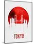 Tokyo Skyline Red-null-Mounted Art Print