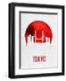 Tokyo Skyline Red-null-Framed Art Print