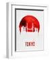 Tokyo Skyline Red-null-Framed Art Print