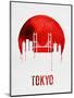 Tokyo Skyline Red-null-Mounted Art Print
