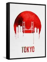 Tokyo Skyline Red-null-Framed Stretched Canvas