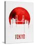 Tokyo Skyline Red-null-Stretched Canvas