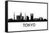 Tokyo Skyline-unkreatives-Framed Stretched Canvas