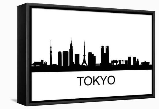 Tokyo Skyline-unkreatives-Framed Stretched Canvas