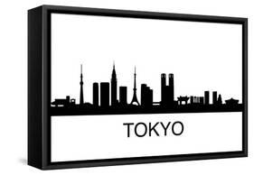 Tokyo Skyline-unkreatives-Framed Stretched Canvas