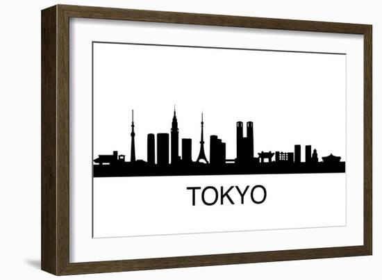 Tokyo Skyline-unkreatives-Framed Art Print