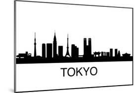 Tokyo Skyline-unkreatives-Mounted Art Print