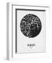 Tokyo Street Map Black on White-NaxArt-Framed Art Print