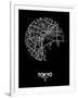 Tokyo Street Map Black-NaxArt-Framed Art Print