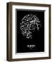 Tokyo Street Map Black-NaxArt-Framed Art Print