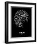 Tokyo Street Map Black-NaxArt-Framed Art Print