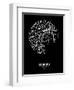 Tokyo Street Map Black-NaxArt-Framed Art Print