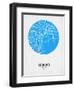 Tokyo Street Map Blue-NaxArt-Framed Art Print