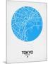 Tokyo Street Map Blue-NaxArt-Mounted Art Print