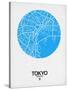 Tokyo Street Map Blue-NaxArt-Stretched Canvas