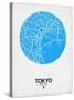 Tokyo Street Map Blue-NaxArt-Stretched Canvas