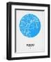 Tokyo Street Map Blue-null-Framed Art Print