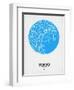 Tokyo Street Map Blue-null-Framed Art Print