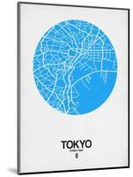 Tokyo Street Map Blue-null-Mounted Art Print