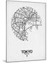 Tokyo Street Map White-null-Mounted Art Print