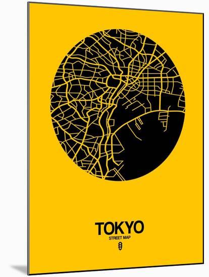 Tokyo Street Map Yellow-null-Mounted Art Print