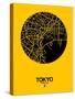 Tokyo Street Map Yellow-NaxArt-Stretched Canvas