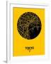 Tokyo Street Map Yellow-NaxArt-Framed Art Print