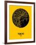 Tokyo Street Map Yellow-NaxArt-Framed Art Print