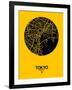 Tokyo Street Map Yellow-NaxArt-Framed Art Print