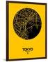 Tokyo Street Map Yellow-NaxArt-Framed Art Print