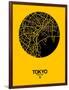 Tokyo Street Map Yellow-NaxArt-Framed Art Print