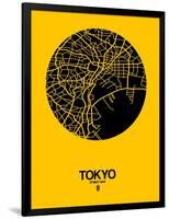 Tokyo Street Map Yellow-NaxArt-Framed Art Print